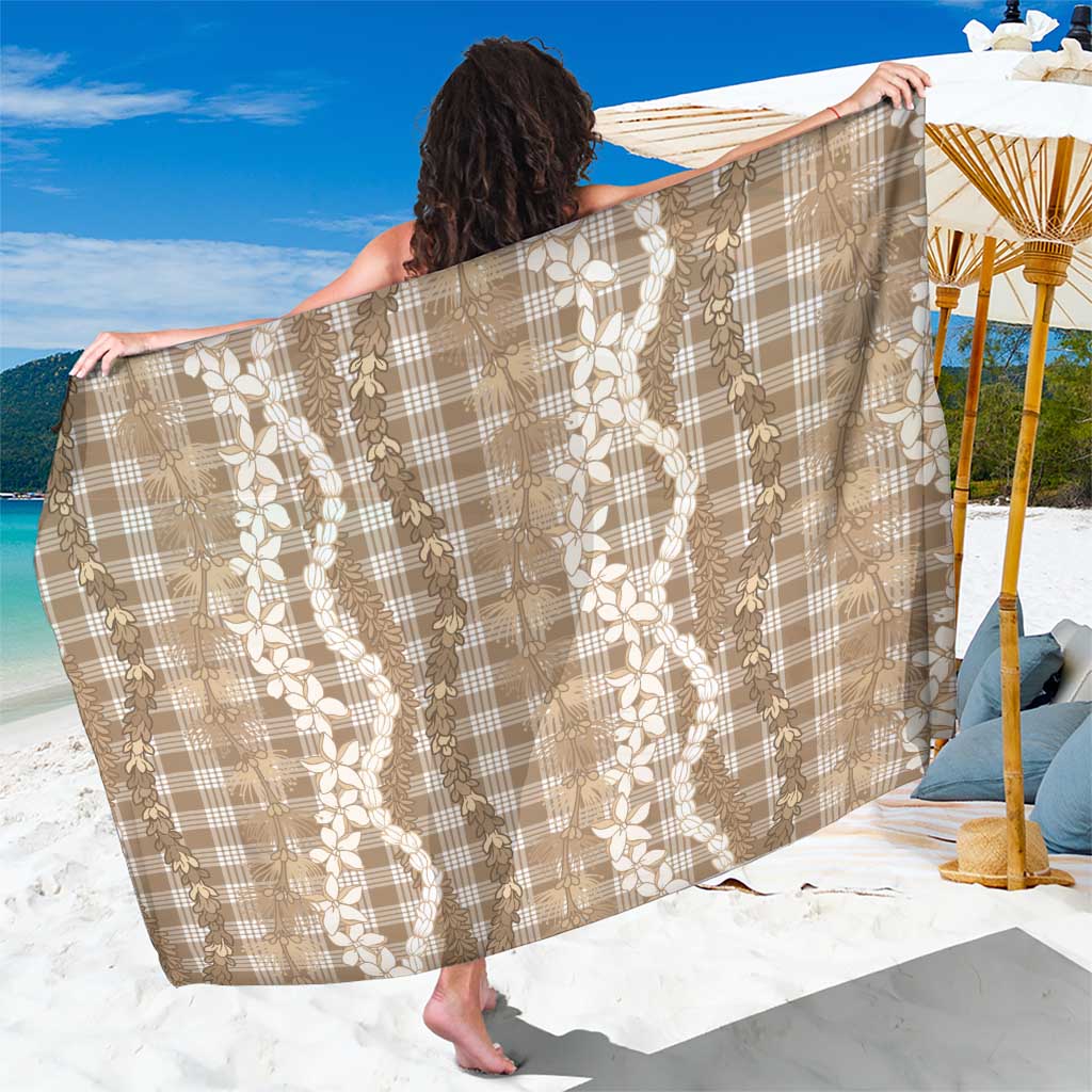 Hawaiian Ohia Lehua Lei Sarong Plaid Palaka Kalaihaahaa Pattern - Polynesian Pride