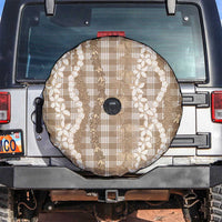 Hawaiian Ohia Lehua Lei Spare Tire Cover Plaid Palaka Kalaihaahaa Pattern - Polynesian Pride