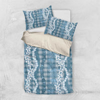 Hawaiian Ohia Lehua Lei Bedding Set Plaid Palaka Uliuli Omaomao Pattern - Polynesian Pride