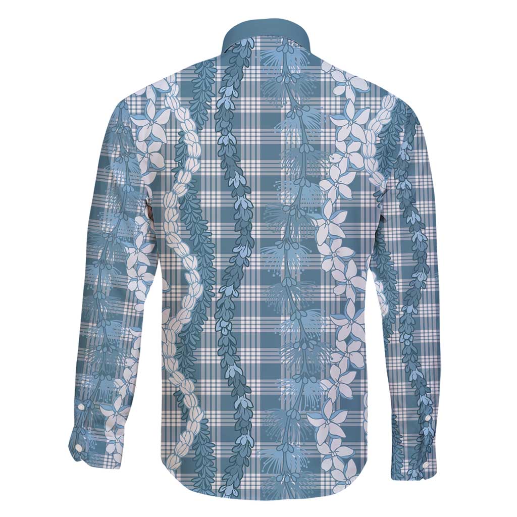 Hawaiian Ohia Lehua Lei Family Matching Short Sleeve Bodycon Dress and Hawaiian Shirt Plaid Palaka Uliuli Omaomao Pattern - Polynesian Pride