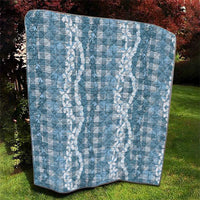 Hawaiian Ohia Lehua Lei Quilt Plaid Palaka Uliuli Omaomao Pattern - Polynesian Pride