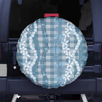 Hawaiian Ohia Lehua Lei Spare Tire Cover Plaid Palaka Uliuli Omaomao Pattern - Polynesian Pride