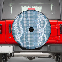 Hawaiian Ohia Lehua Lei Spare Tire Cover Plaid Palaka Uliuli Omaomao Pattern - Polynesian Pride