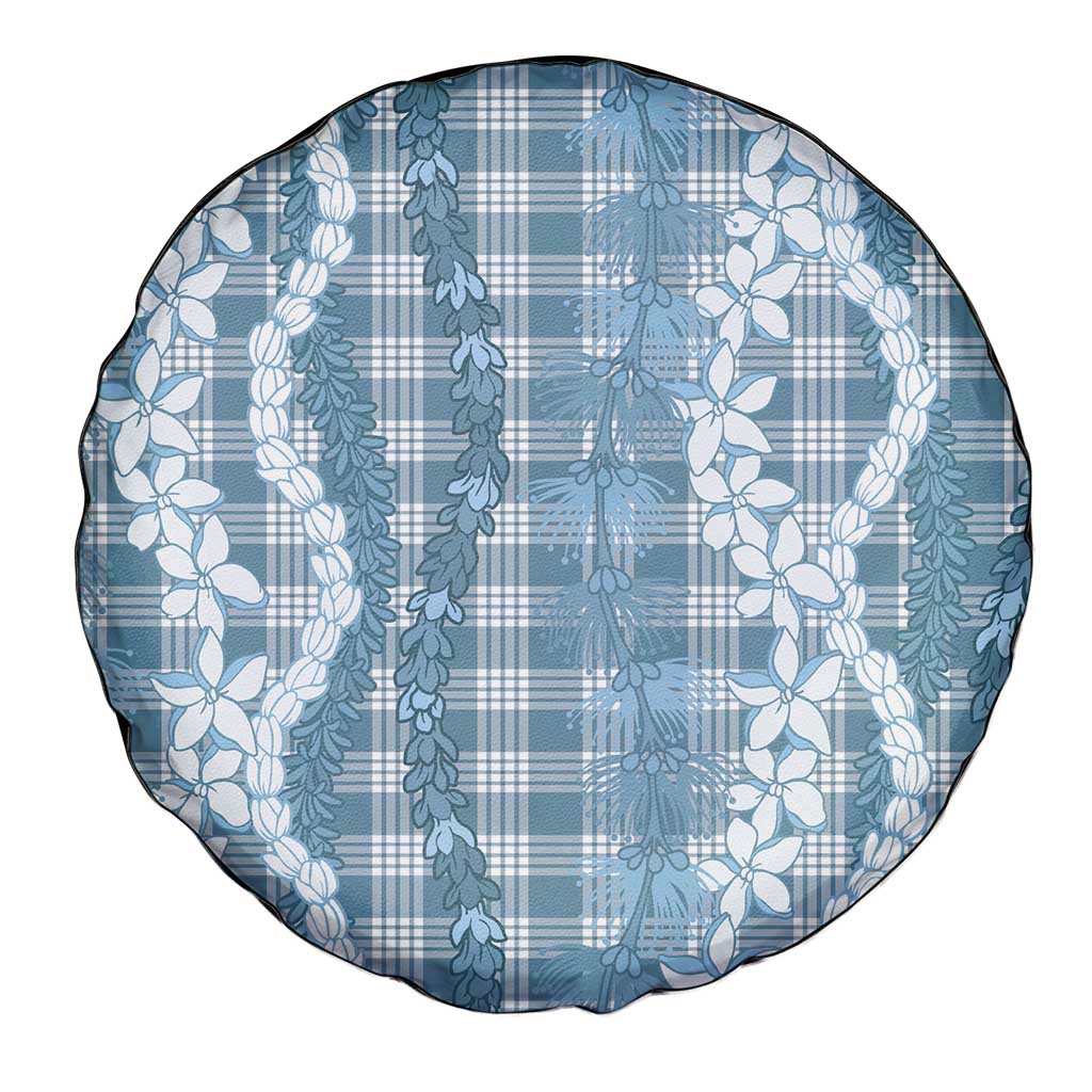 Hawaiian Ohia Lehua Lei Spare Tire Cover Plaid Palaka Uliuli Omaomao Pattern - Polynesian Pride