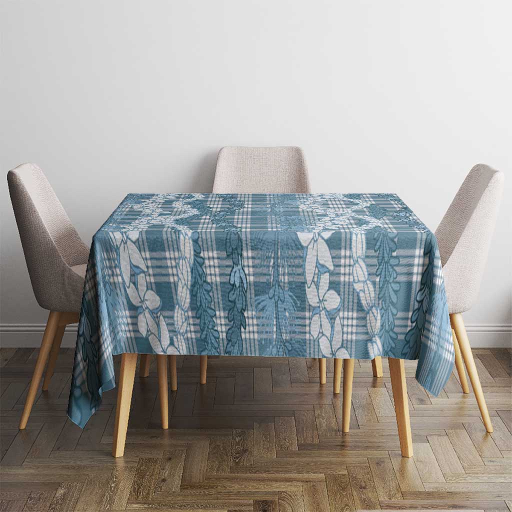 Hawaiian Ohia Lehua Lei Tablecloth Plaid Palaka Uliuli Omaomao Pattern - Polynesian Pride