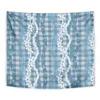 Hawaiian Ohia Lehua Lei Tapestry Plaid Palaka Uliuli Omaomao Pattern - Polynesian Pride