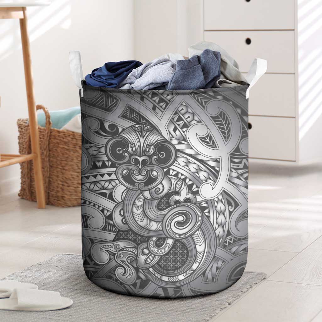 Aotearoa Maori Hei Tiki Laundry Basket Kiwikiwi Kowhaiwhai Puhoro Motif