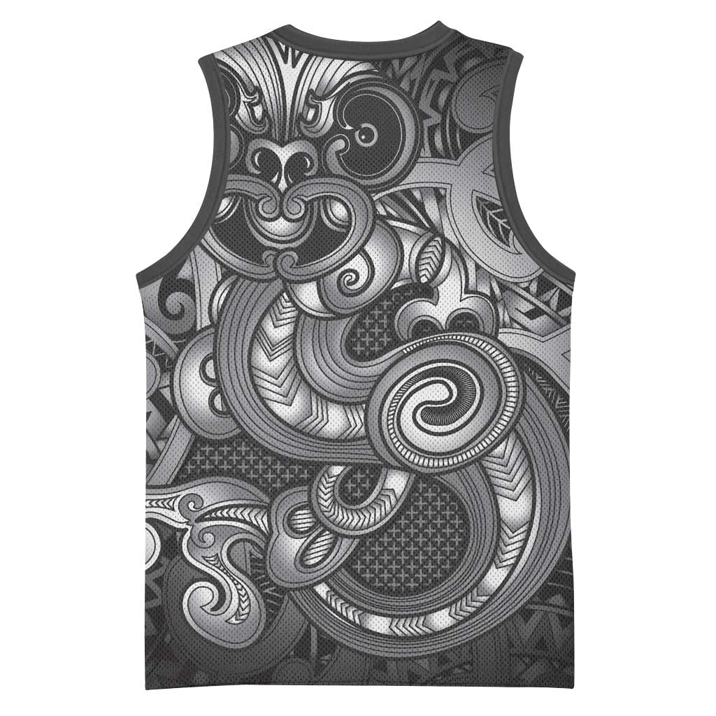 Aotearoa Maori Hei Tiki Basketball Jersey Kiwikiwi Kowhaiwhai Puhoro Motif