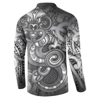 Aotearoa Maori Hei Tiki Button Sweatshirt Kiwikiwi Kowhaiwhai Puhoro Motif