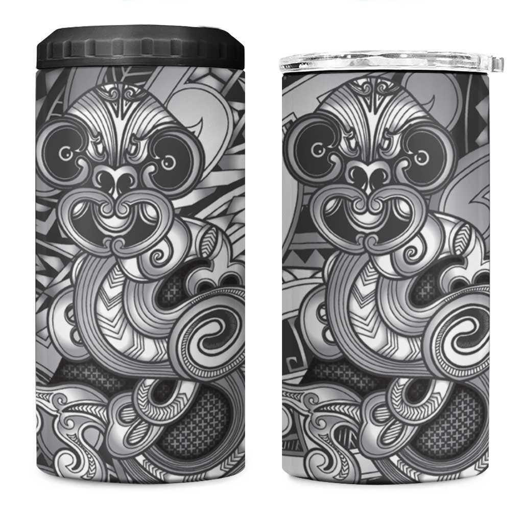 Aotearoa Maori Hei Tiki 4 in 1 Can Cooler Tumbler Kiwikiwi Kowhaiwhai Puhoro Motif