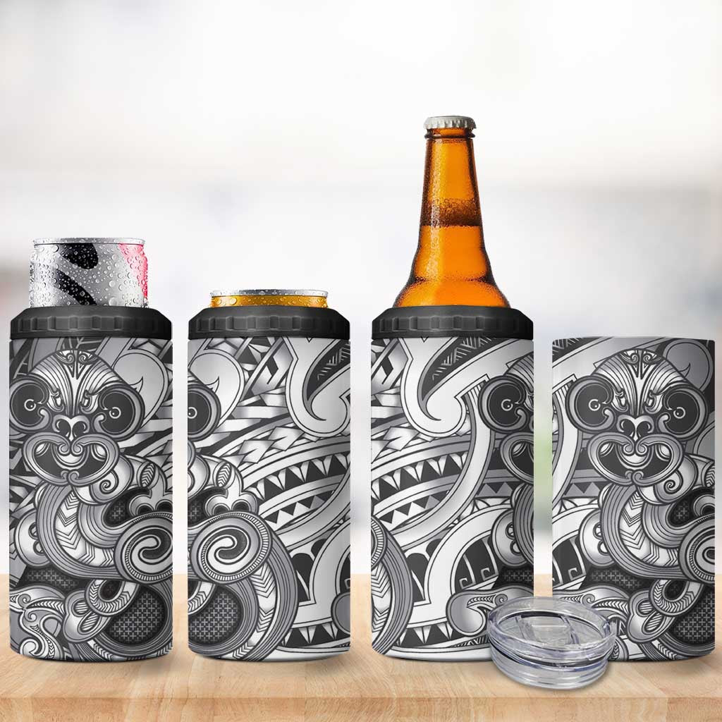 Aotearoa Maori Hei Tiki 4 in 1 Can Cooler Tumbler Kiwikiwi Kowhaiwhai Puhoro Motif