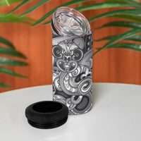 Aotearoa Maori Hei Tiki 4 in 1 Can Cooler Tumbler Kiwikiwi Kowhaiwhai Puhoro Motif