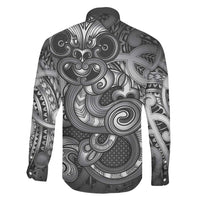Aotearoa Maori Hei Tiki Family Matching Long Sleeve Bodycon Dress and Hawaiian Shirt Kiwikiwi Kowhaiwhai Puhoro Motif