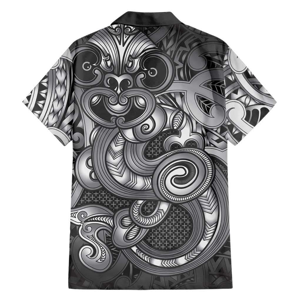 Aotearoa Maori Hei Tiki Family Matching Off Shoulder Maxi Dress and Hawaiian Shirt Kiwikiwi Kowhaiwhai Puhoro Motif