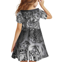 Aotearoa Maori Hei Tiki Family Matching Summer Maxi Dress and Hawaiian Shirt Kiwikiwi Kowhaiwhai Puhoro Motif