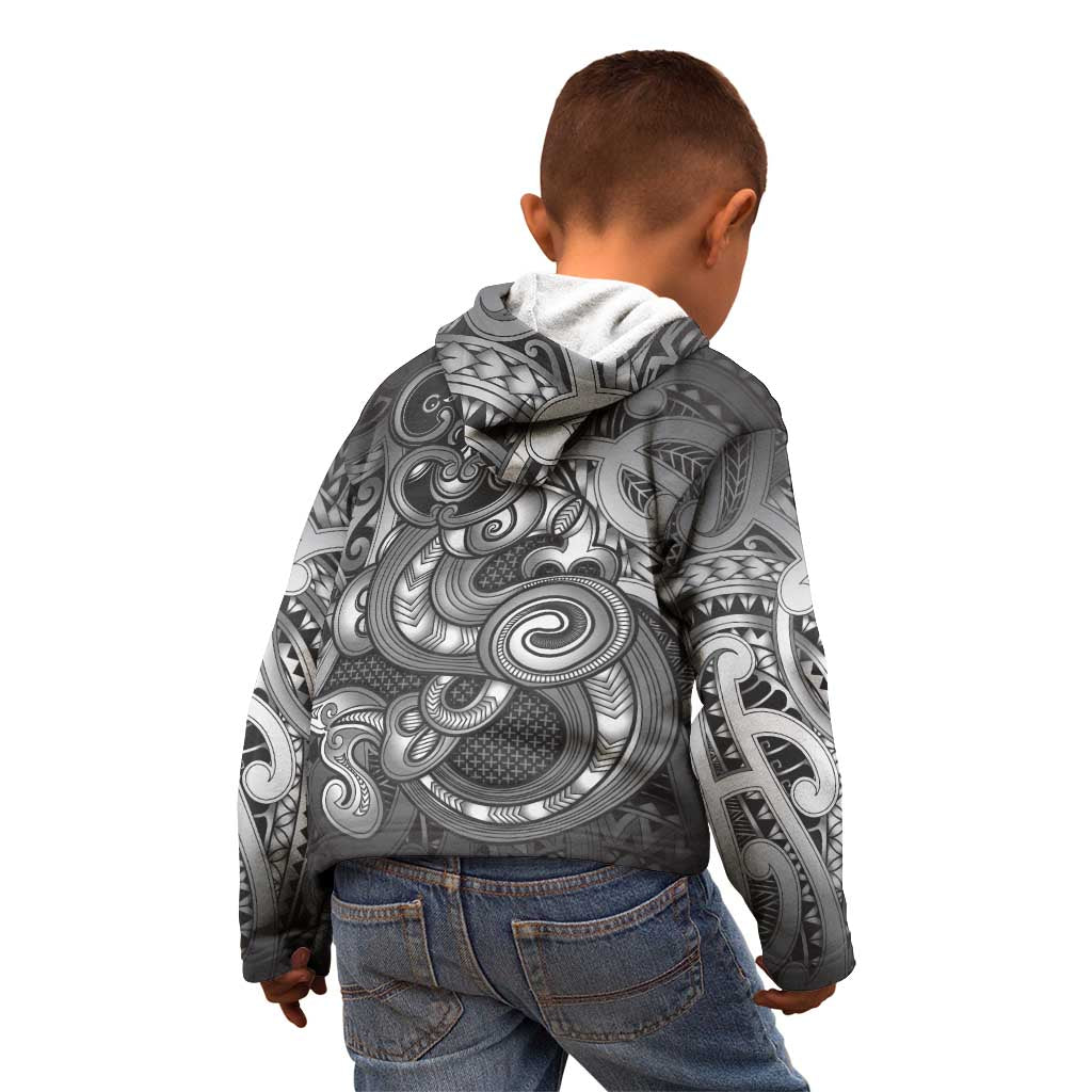 Aotearoa Maori Hei Tiki Kid Hoodie Kiwikiwi Kowhaiwhai Puhoro Motif LT9 - Polynesian Pride