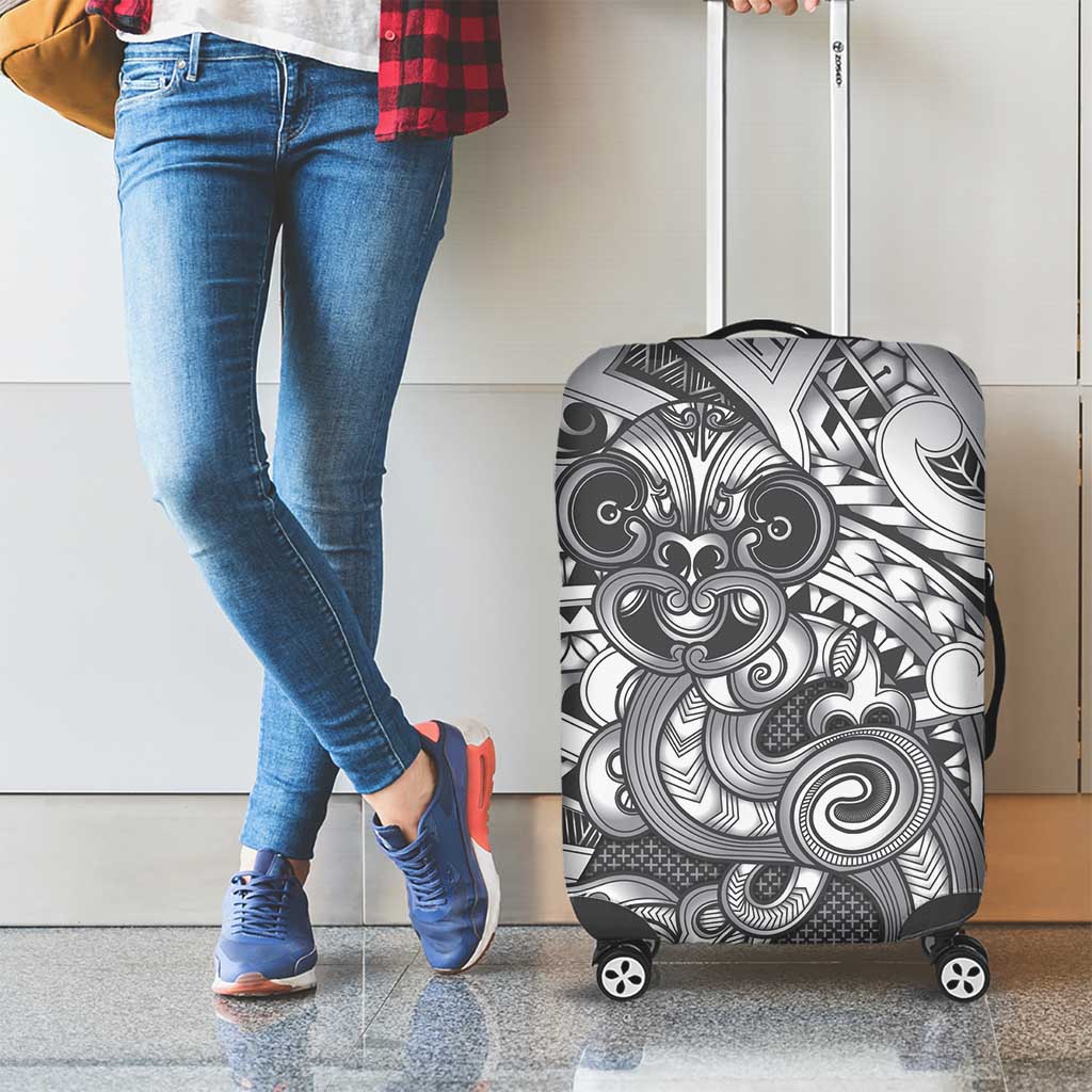 Aotearoa Maori Hei Tiki Luggage Cover Kiwikiwi Kowhaiwhai Puhoro Motif LT9 - Polynesian Pride