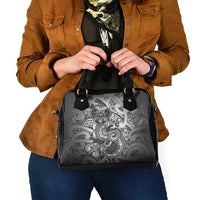 Aotearoa Maori Hei Tiki Shoulder Handbag Kiwikiwi Kowhaiwhai Puhoro Motif LT9 - Polynesian Pride