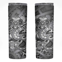 Aotearoa Maori Hei Tiki Skinny Tumbler Kiwikiwi Kowhaiwhai Puhoro Motif