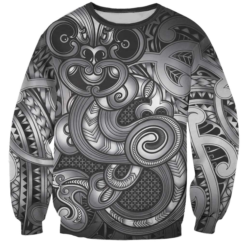 Aotearoa Maori Hei Tiki Sweatshirt Kiwikiwi Kowhaiwhai Puhoro Motif