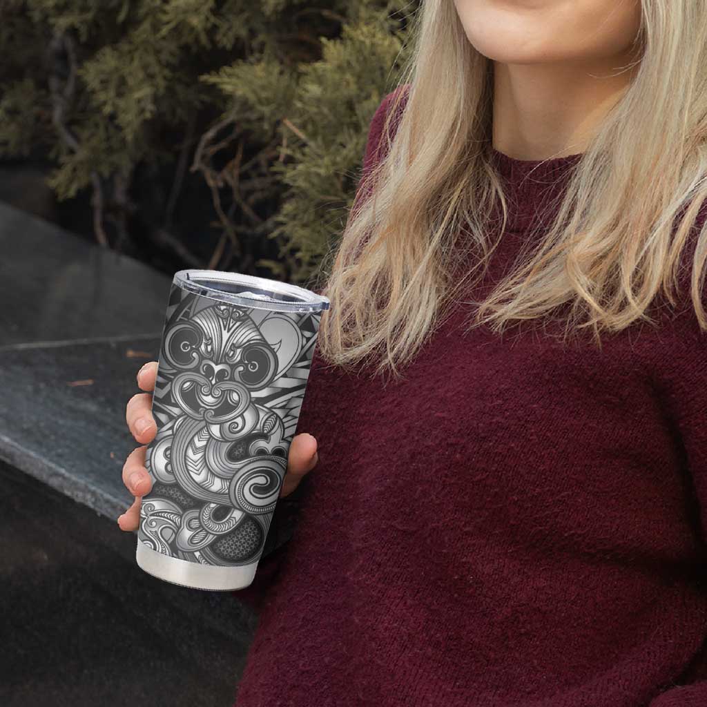 Aotearoa Maori Hei Tiki Tumbler Cup Kiwikiwi Kowhaiwhai Puhoro Motif LT9 - Polynesian Pride