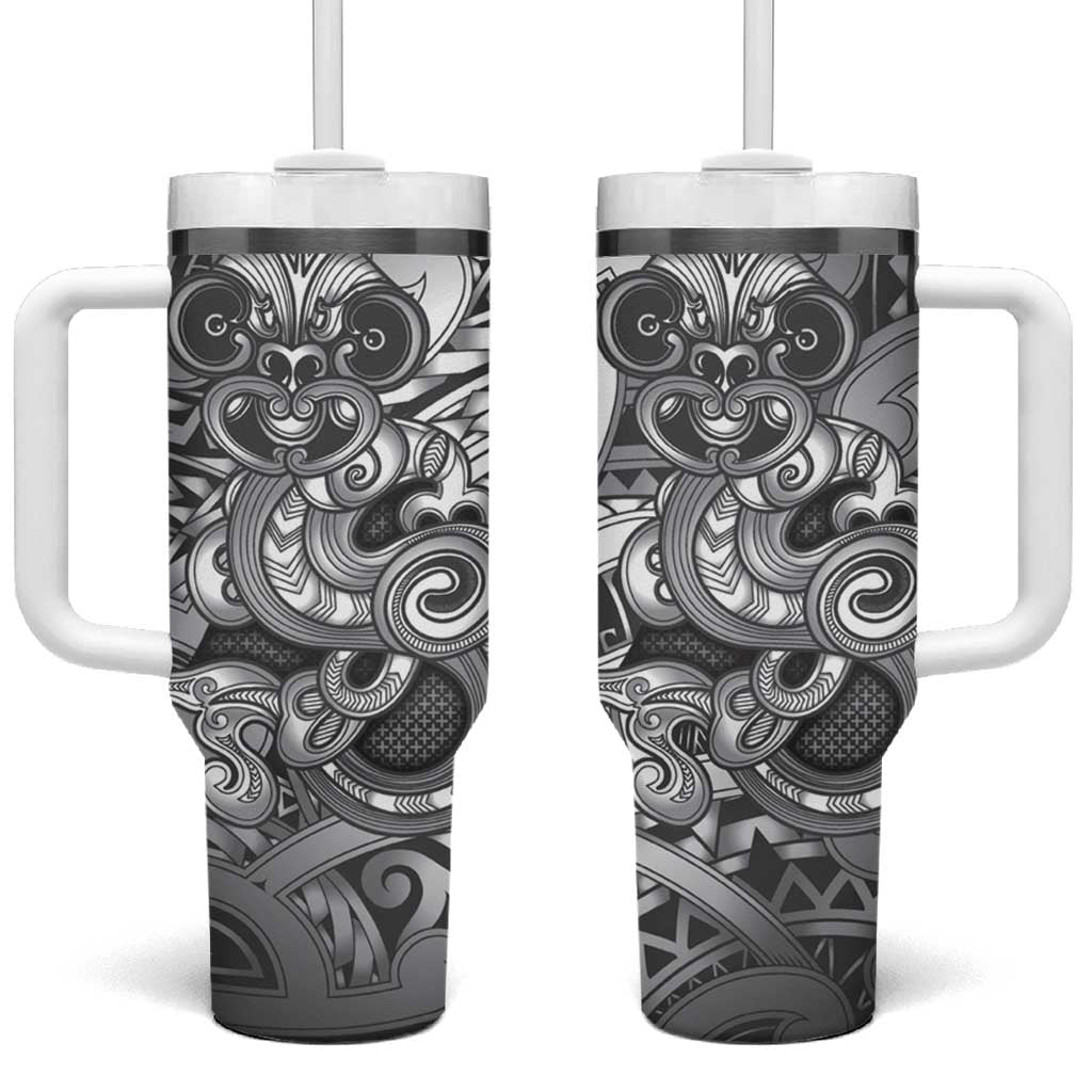 Aotearoa Maori Hei Tiki Tumbler With Handle Kiwikiwi Kowhaiwhai Puhoro Motif