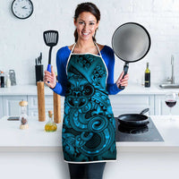 Aotearoa Maori Hei Tiki Apron Kikorangi Kowhaiwhai Puhoro Motif
