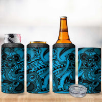 Aotearoa Maori Hei Tiki 4 in 1 Can Cooler Tumbler Kikorangi Kowhaiwhai Puhoro Motif LT9 - Polynesian Pride