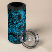 Aotearoa Maori Hei Tiki 4 in 1 Can Cooler Tumbler Kikorangi Kowhaiwhai Puhoro Motif LT9 - Polynesian Pride
