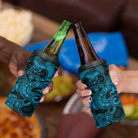 Aotearoa Maori Hei Tiki 4 in 1 Can Cooler Tumbler Kikorangi Kowhaiwhai Puhoro Motif LT9 - Polynesian Pride
