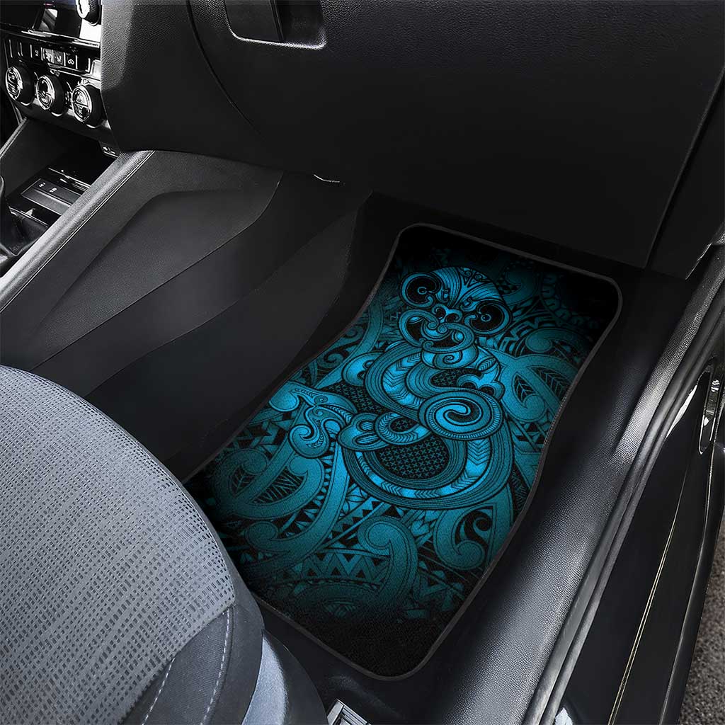 Aotearoa Maori Hei Tiki Car Mats Kikorangi Kowhaiwhai Puhoro Motif