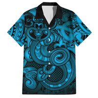 Aotearoa Maori Hei Tiki Hawaiian Shirt Kikorangi Kowhaiwhai Puhoro Motif LT9 Blue - Polynesian Pride