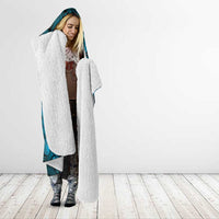 Aotearoa Maori Hei Tiki Hooded Blanket Kikorangi Kowhaiwhai Puhoro Motif LT9 - Polynesian Pride