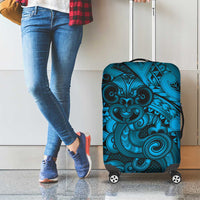 Aotearoa Maori Hei Tiki Luggage Cover Kikorangi Kowhaiwhai Puhoro Motif LT9 - Polynesian Pride