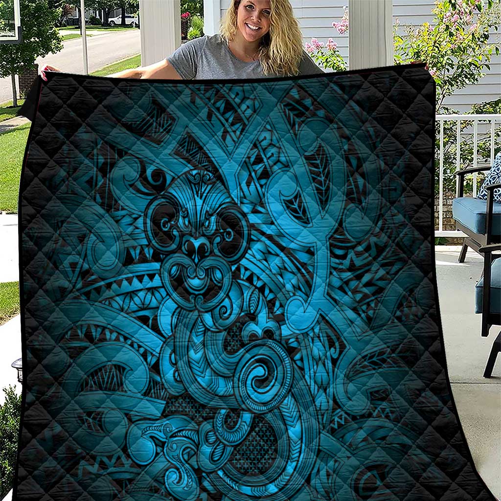 Aotearoa Maori Hei Tiki Quilt Kikorangi Kowhaiwhai Puhoro Motif