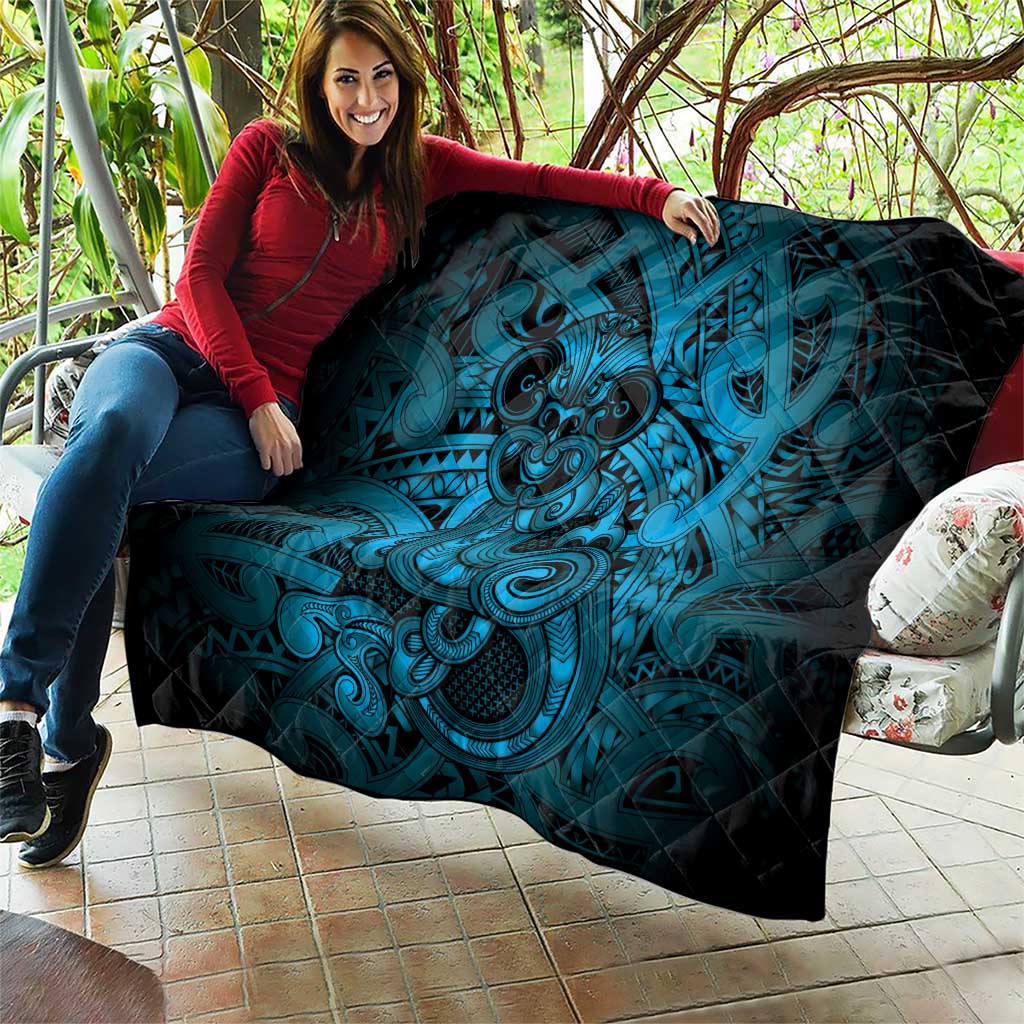 Aotearoa Maori Hei Tiki Quilt Kikorangi Kowhaiwhai Puhoro Motif