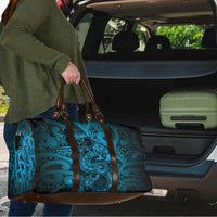 Aotearoa Maori Hei Tiki Travel Bag Kikorangi Kowhaiwhai Puhoro Motif LT9 - Polynesian Pride