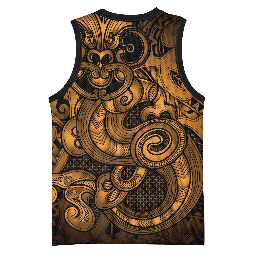 Aotearoa Maori Hei Tiki Basketball Jersey Koura Kowhaiwhai Puhoro Motif LT9 - Polynesian Pride