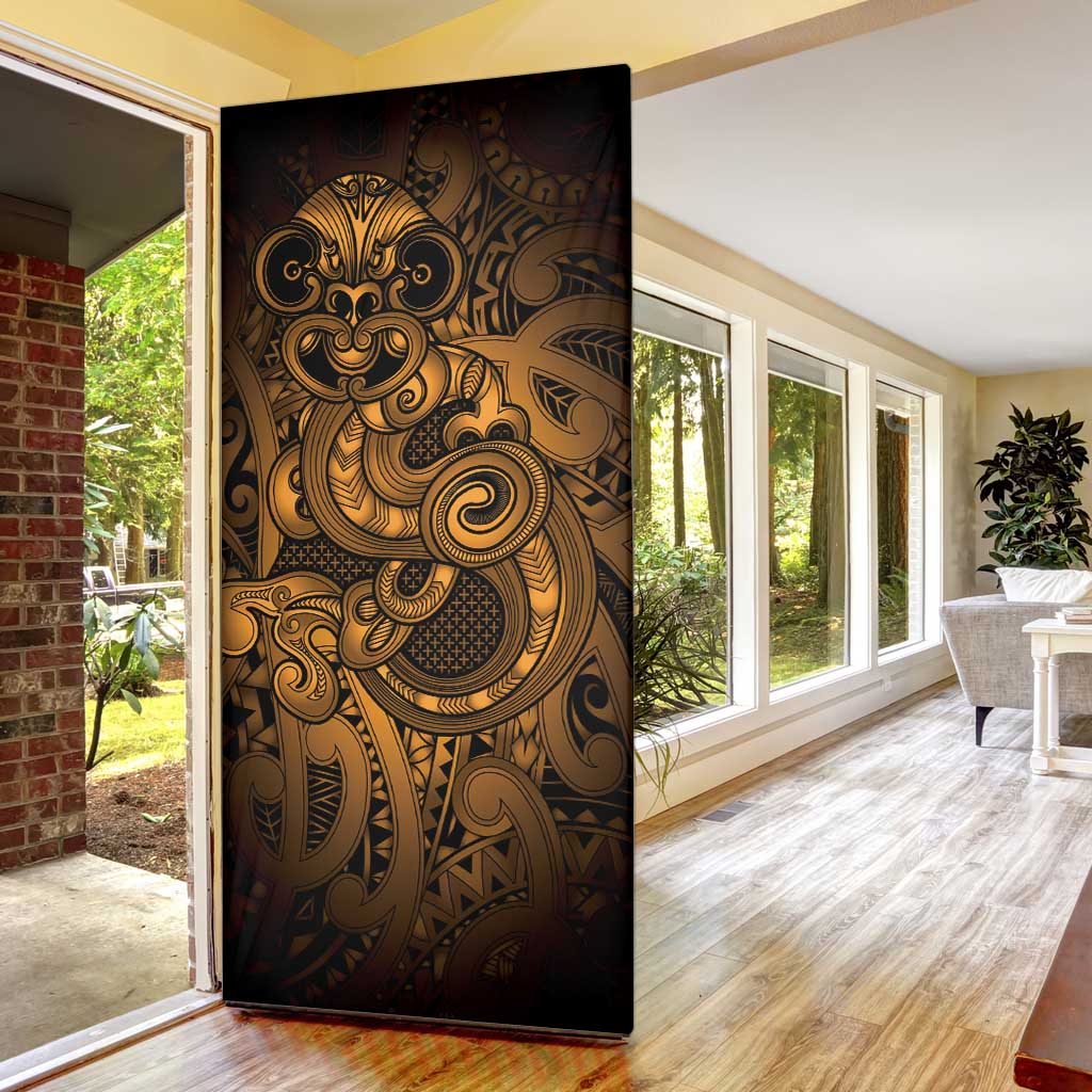 Aotearoa Maori Hei Tiki Door Cover Koura Kowhaiwhai Puhoro Motif