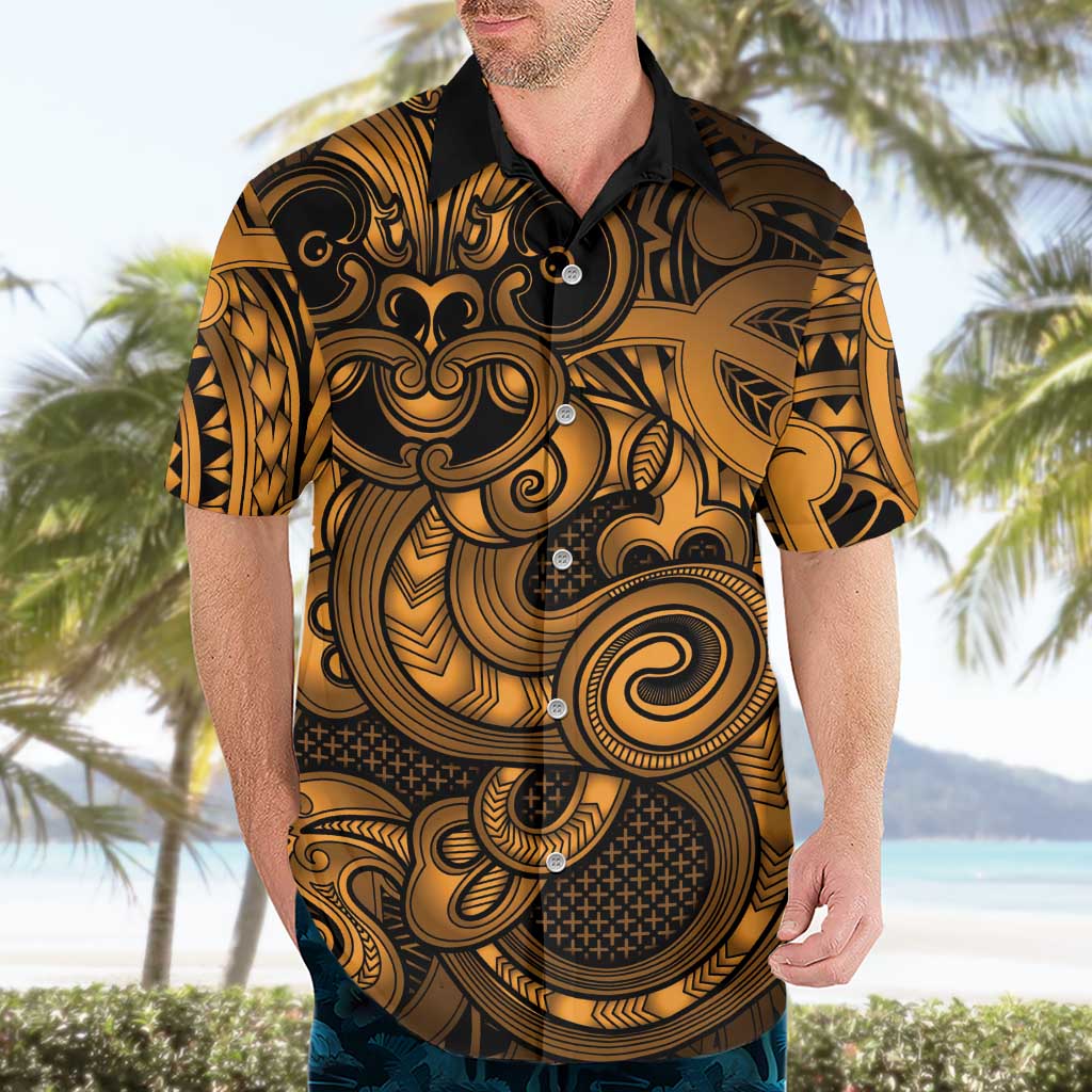 Aotearoa Maori Hei Tiki Hawaiian Shirt Koura Kowhaiwhai Puhoro Motif LT9 - Polynesian Pride