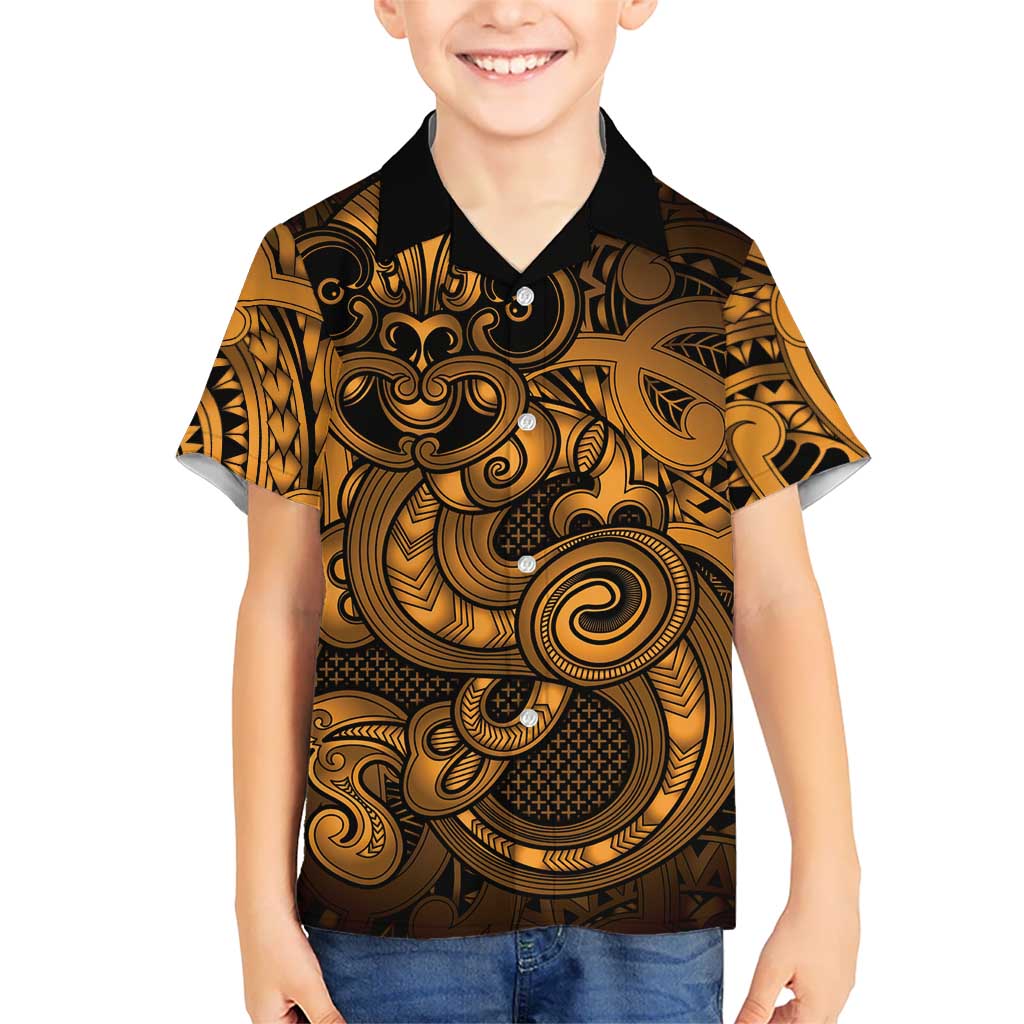 Aotearoa Maori Hei Tiki Hawaiian Shirt Koura Kowhaiwhai Puhoro Motif LT9 - Polynesian Pride