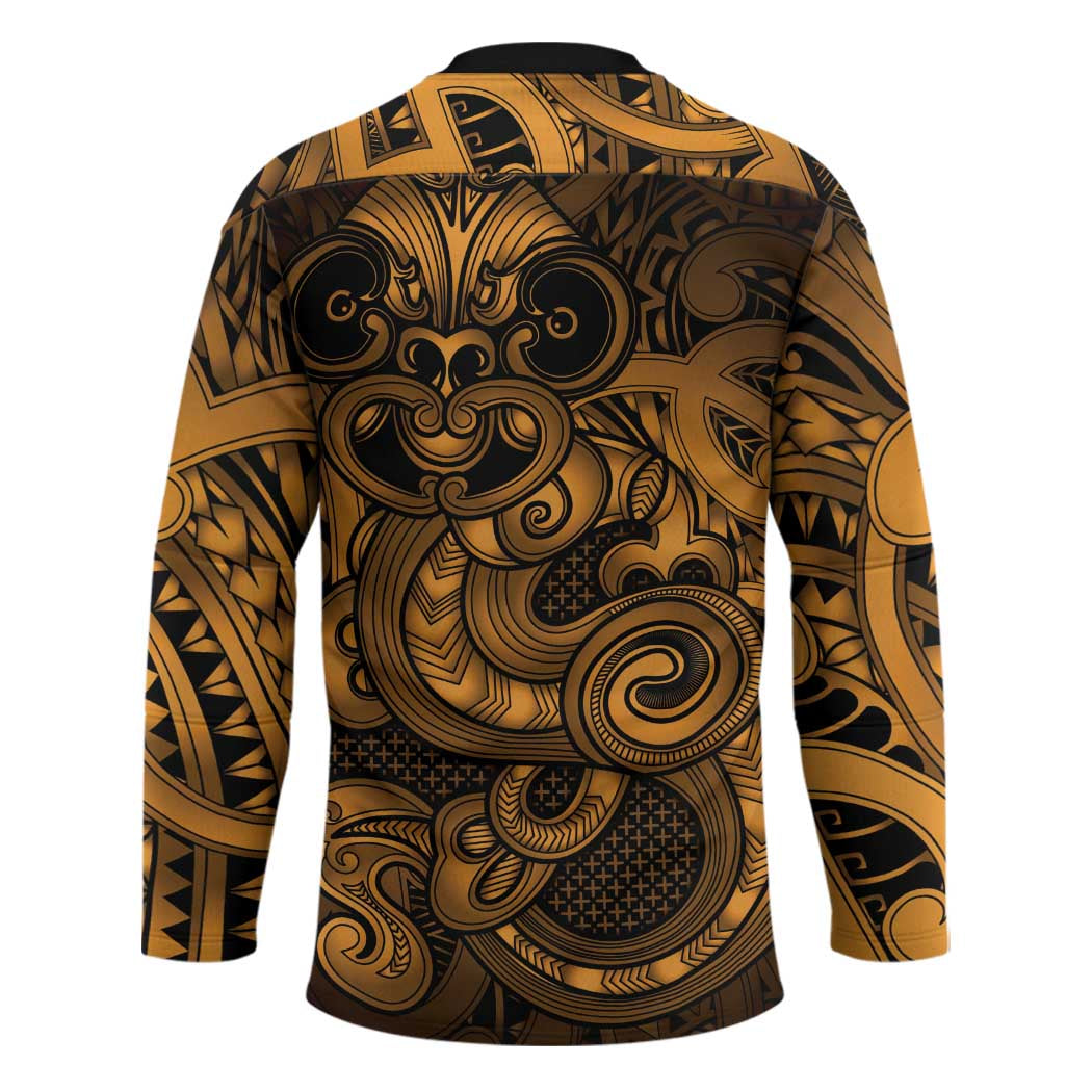 Aotearoa Maori Hei Tiki Hockey Jersey Koura Kowhaiwhai Puhoro Motif LT9 - Polynesian Pride