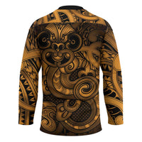 Aotearoa Maori Hei Tiki Hockey Jersey Koura Kowhaiwhai Puhoro Motif LT9 - Polynesian Pride