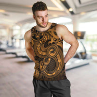 Aotearoa Maori Hei Tiki Men Tank Top Koura Kowhaiwhai Puhoro Motif