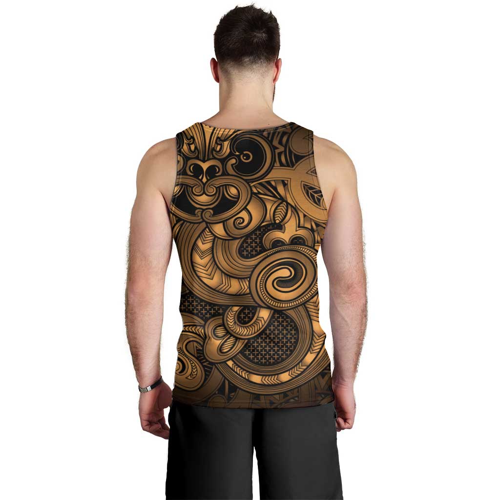Aotearoa Maori Hei Tiki Men Tank Top Koura Kowhaiwhai Puhoro Motif