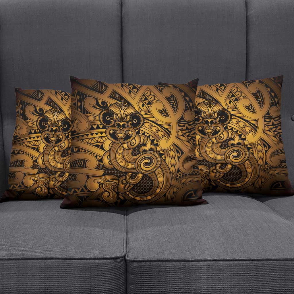 Aotearoa Maori Hei Tiki Pillow Cover Koura Kowhaiwhai Puhoro Motif