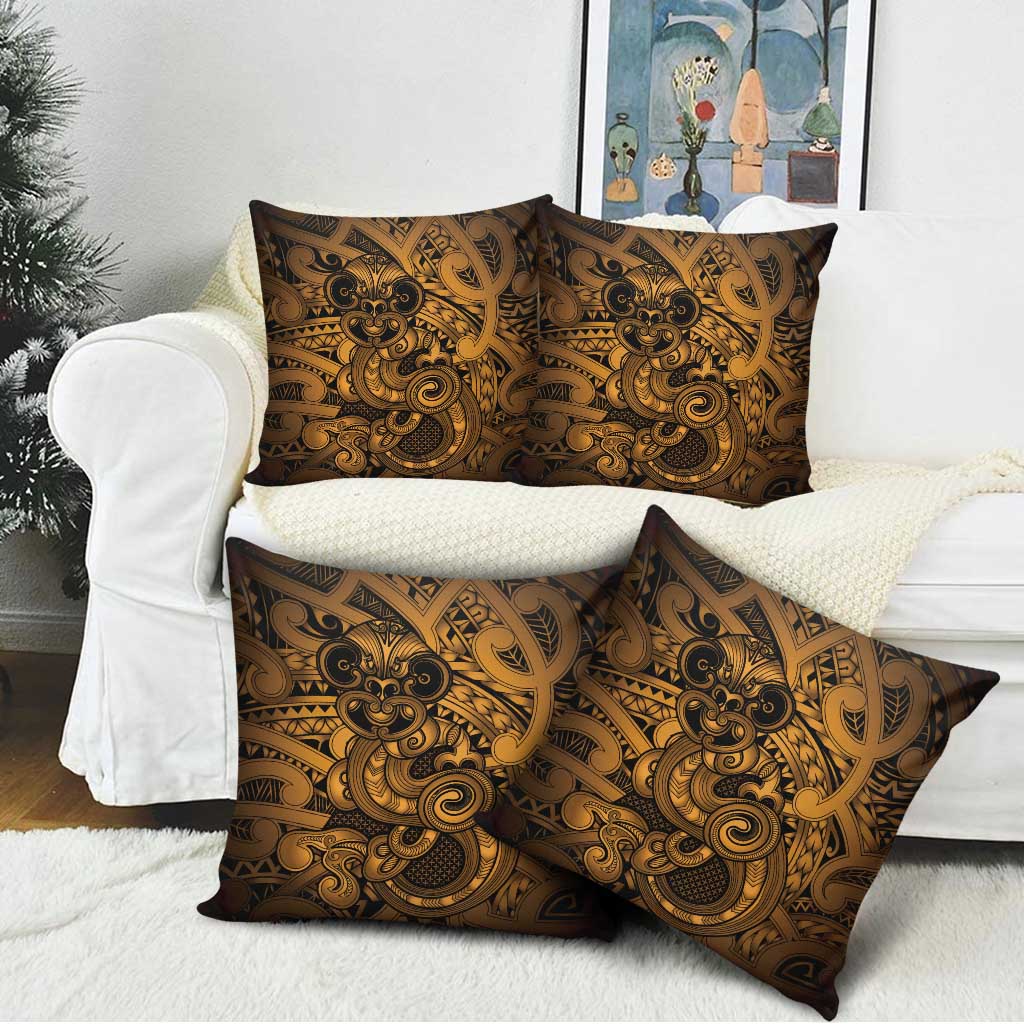 Aotearoa Maori Hei Tiki Pillow Cover Koura Kowhaiwhai Puhoro Motif