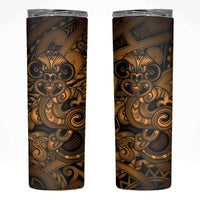 Aotearoa Maori Hei Tiki Skinny Tumbler Koura Kowhaiwhai Puhoro Motif