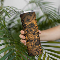 Aotearoa Maori Hei Tiki Skinny Tumbler Koura Kowhaiwhai Puhoro Motif