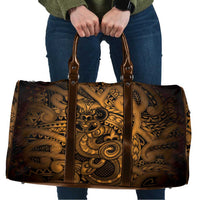 Aotearoa Maori Hei Tiki Travel Bag Koura Kowhaiwhai Puhoro Motif